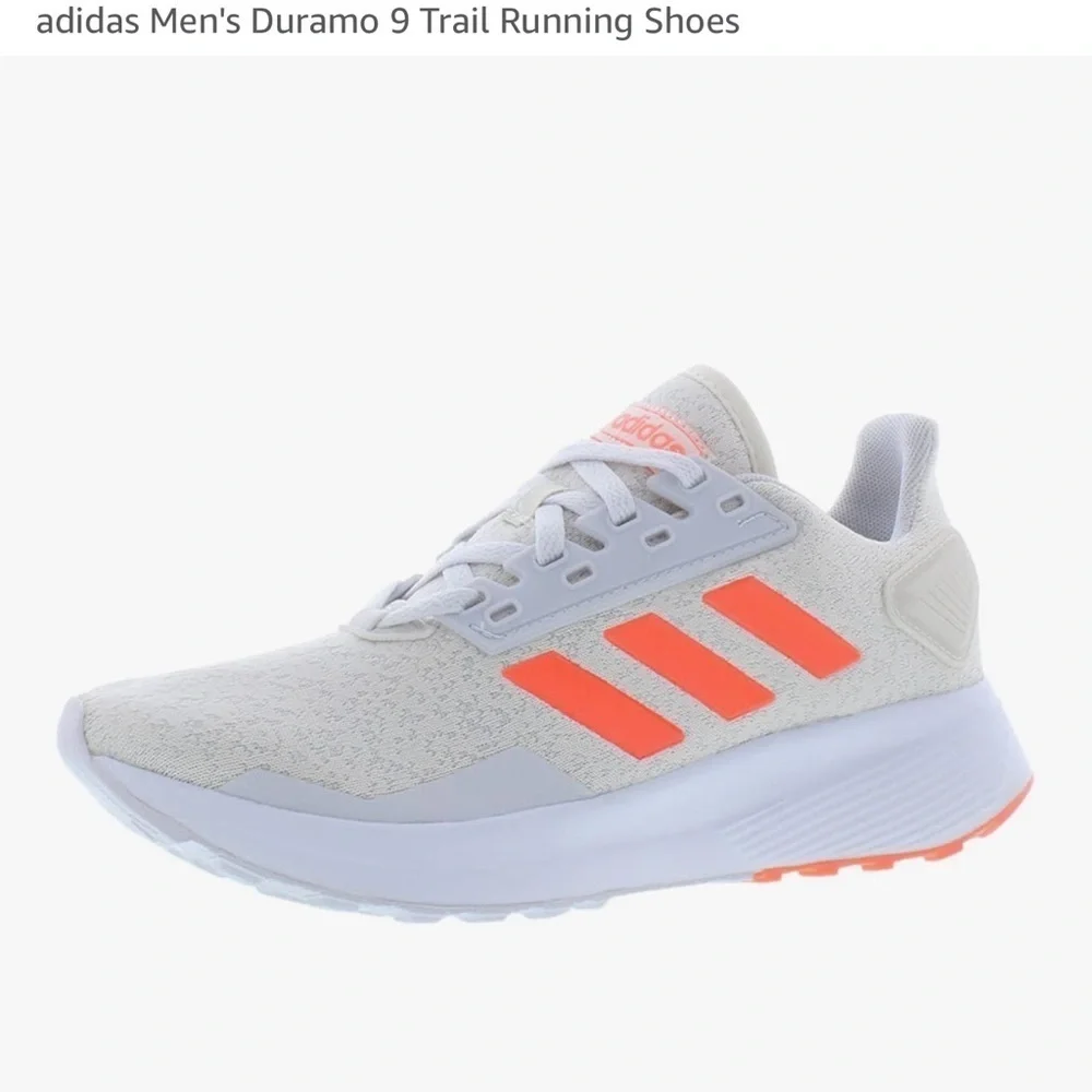 ADIDAS DURAMO 9 sneakers for women AUTHENTIC US size 8.5 light grey pink strips